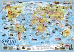 Mappuzzle Junior - świat mapa polityczna - plakat