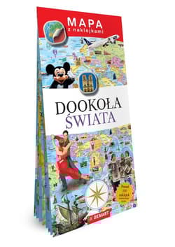 Mapy z naklejkami. Dookoła świata - Piotr Wójcik