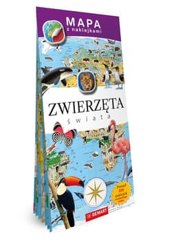 Mapy z naklejkami. Zwierzęta świata - Bogusława Karlicka