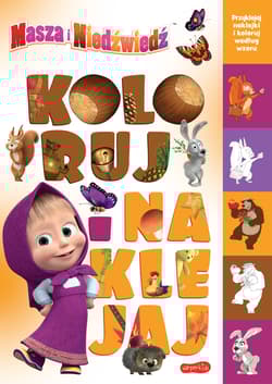 Masza i Niedźwiedź. Koloruj i naklejaj - Marta Stochmiałek