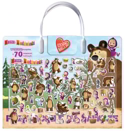 Masza i niedźwiedź. Przyjaciele na zawsze. Kocham naklejać - Opracowanie Zbiorowe