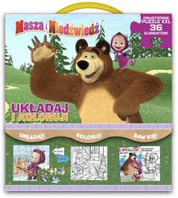 Masza i niedźwiedź. Układaj i koloruj. - Opracowanie Zbiorowe