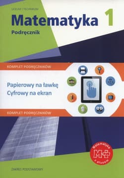 Matematyka 1 Podręcznik zakres podstawowy + multipodręcznik Skola ponadgimnazjalna - Karpiński Marcin, Małgorzata Dobrowolska, Braun Marcin, Lech Jacek