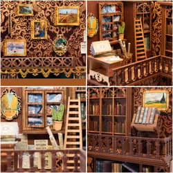 Galeria - zdjęcie nr. 3 - Miniaturowy domek Book Nook Klimatyczna księgarnia