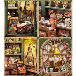 Galeria - zdjęcie nr. 2 - Miniaturowy domek Book Nook Kwiaciarnia marzeń