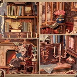 Galeria - zdjęcie nr. 2 - Miniaturowy domek mini Book Nook Salonik Hrabiego Kota