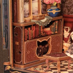 Galeria - zdjęcie nr. 4 - Miniaturowy domek mini Book Nook Salonik Hrabiego Kota