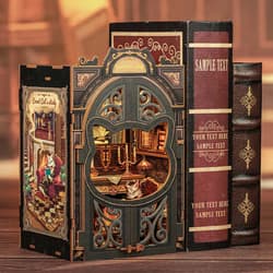 Galeria - zdjęcie nr. 5 - Miniaturowy domek mini Book Nook Salonik Hrabiego Kota