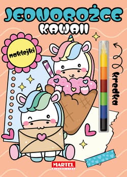 Modułowa kredka. Kawaii jednorożce z naklejkami - Katarzyna Salamon
