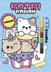 Modułowa kredka. Kawaii kotki z naklejkami - Katarzyna Salamon