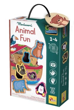 Montessori baby wood animal fun
