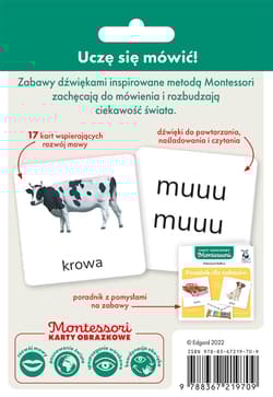 Galeria - zdjęcie nr. 2 - Montessori Karty obrazkowe Dźwięki (1-3 lata) Kapitan Nauka