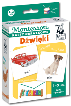 Montessori Karty obrazkowe Dźwięki (1-3 lata) Kapitan Nauka - Katarzyna Dołhun