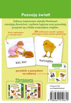 Galeria - zdjęcie nr. 2 - Montessori Karty obrazkowe Zwierzęta na wsi (1-3 lata) Kapitan Nauka