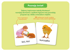 Galeria - zdjęcie nr. 3 - Montessori Karty obrazkowe Zwierzęta na wsi (1-3 lata) Kapitan Nauka