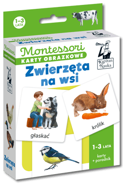 Montessori Karty obrazkowe Zwierzęta na wsi (1-3 lata) Kapitan Nauka - Katarzyna Dołhun
