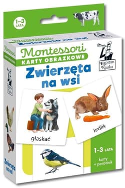 Montessori Karty obrazkowe Zwierzęta na wsi (1-3 lata) Kapitan Nauka - Katarzyna Dołhun