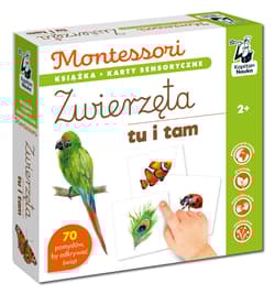 Montessori Zwierzęta tu i tam Karty sensoryczne z książeczką Kapitan Nauka - Katarzyna Dołhun