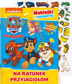Na ratunek przyjaciołom! Psi Patrol. Naklejki na numerki