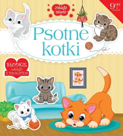 Naklejki iskierki z brokatem.Psotne kotki - Praca zbiorowa