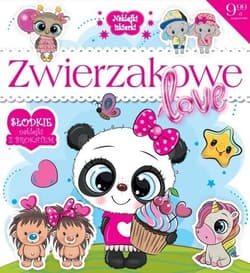 Naklejki iskierki z brokatem. Zwierzakowe Love - Praca zbiorowa
