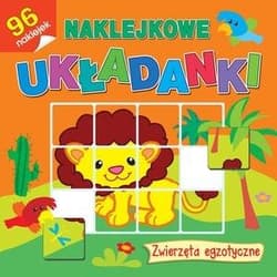 Naklejkowe układanki Zwierzęta egzotyczne - Praca zbiorowa