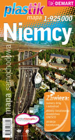 Niemcy  1:925 000 Plastik mapa - Opracowanie Zbiorowe