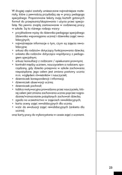Galeria - zdjęcie nr. 4 - Niezbędnik pedagoga specjalnego Materiały dla nauczyciela współorganizującego kształcenie specjalne w szkole ogólnodostępnej lub z oddziałami integracyjnymi
