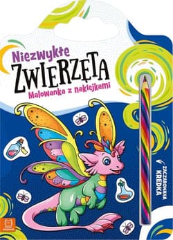 Niezwykłe zwierzęta Malowanka z naklejkami Zaczarowana kredka - Anna Podgórska