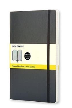 Notatnik Moleskine L duży (13x21cm) w Kratkę Czarny Miękka oprawa