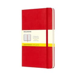 Notes Moleskine Classic L 13x21 w kratkę czerwona 