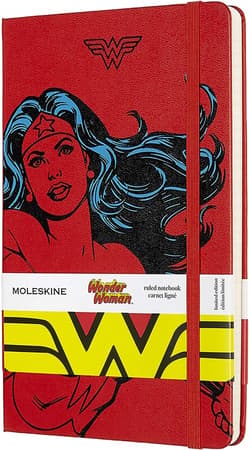 NOTES MOLESKINE WONDER WOMAN LINIA CZERWONY