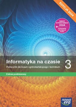 Nowa informatyka na czasie podręcznik 3 liceum i technikum zakres podstawowy EDYCJA 2024 - Mazur Janusz, Perekietka Paweł