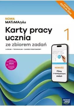 Nowa Matematyka 1 karty pracy ze zbiorem zadań zakres podstawowy EDYCJA 2025 - Wej Karolina, Ponczek Dorota