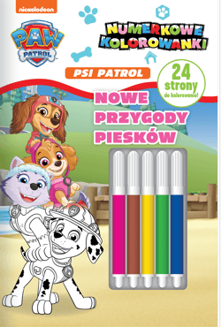 Nowe przygody piesków. Psi Patrol. Numerkowe kolorowanki - Praca zbiorowa