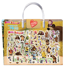 Nowe wyzwanie. Kocham naklejać. Masza i niedźwiedź - Opracowanie Zbiorowe