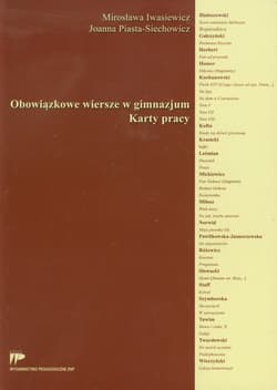 Obowiązkowe wiersze w gimnazjum Karty pracy