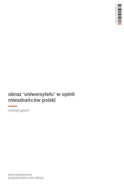 Obraz ’uniwersytetu’ w opinii mieszkańców Polski