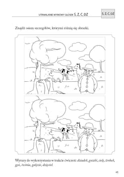 Galeria - zdjęcie nr. 2 - Obrazkowe ćwiczenia logopedyczne dla przedszkolaków Ćwiczenia wspomagające terapię logopedyczną głosek Ś, Ź, Ć, DŹ Obrazkowe ćwiczenia logopedyczne