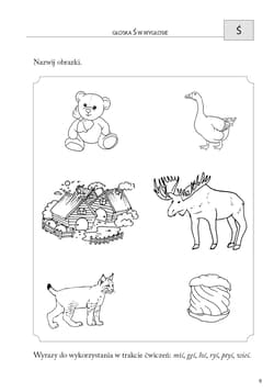 Galeria - zdjęcie nr. 4 - Obrazkowe ćwiczenia logopedyczne dla przedszkolaków Ćwiczenia wspomagające terapię logopedyczną głosek Ś, Ź, Ć, DŹ Obrazkowe ćwiczenia logopedyczne