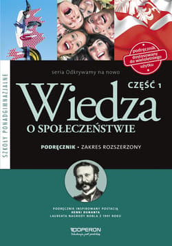 Odkrywamy na nowo Wiedza o społeczeństwie Podręcznik wieloletni Część 1 Zakres rozszerzony Szkoła ponadgimnazjalna - Maleska Jan, Smutek Zbigniew, Beata Surmacz
