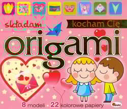 Origami składam Kocham Cię 8 modeli, 22 kolorowe papiery