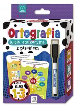 Ortografia klasy 1-3 Karty edukacyjne z pisakiem