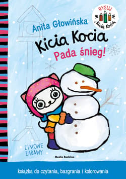 Pada śnieg. Kicia Kocia. Kolorowanka