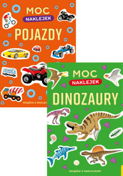Pakiet moc naklejek: Pojazdy, Dinozaury