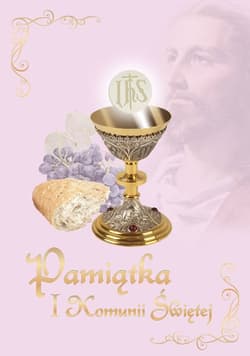 Pamiątka I Komunii Świętej różowa - Marta Żurawiecka