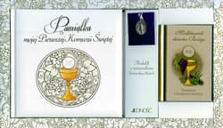 Pamiątka I Komunii Świętej Zestaw Pamiątka / Modlitewnik / Medalik - Opracowanie Zbiorowe