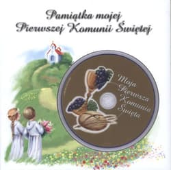 Pamiątka mojej Pierwszej Komunii Świętej z płytą DVD płyta do nagrania zdjęć lub filmów z Twojej uroczystości