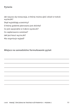 Galeria - zdjęcie nr. 2 - Pamięć ćwiczenia na tekstach użytkowych