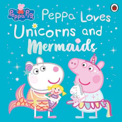Peppa loves nnicorns and mermaids. Peppa Pig wer. angielska